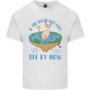 If the Earth Was Flat Funny Cats Society Kids T-Shirt Childrens White