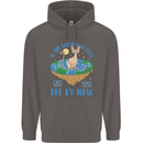If the Earth Was Flat Funny Cats Society Mens 80% Cotton Hoodie Charcoal