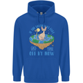If the Earth Was Flat Funny Cats Society Mens 80% Cotton Hoodie Royal Blue