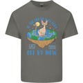 If the Earth Was Flat Funny Cats Society Mens Cotton T-Shirt Tee Top Charcoal