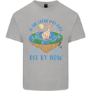 If the Earth Was Flat Funny Cats Society Mens Cotton T-Shirt Tee Top Sports Grey