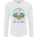 If the Earth Was Flat Funny Cats Society Mens Long Sleeve T-Shirt White