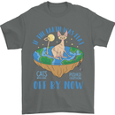 If the Earth Was Flat Funny Cats Society Mens T-Shirt 100% Cotton Charcoal