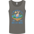 If the Earth Was Flat Funny Cats Society Mens Vest Tank Top Charcoal