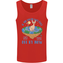 If the Earth Was Flat Funny Cats Society Mens Vest Tank Top Red