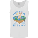 If the Earth Was Flat Funny Cats Society Mens Vest Tank Top White