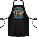 Ill Question Your Grammer Funny English Cotton Apron 100% Organic Black