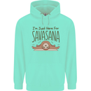 Im Just Here for the Savasana Funny Yoga Childrens Kids Hoodie Peppermint