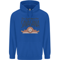 Im Just Here for the Savasana Funny Yoga Childrens Kids Hoodie Royal Blue