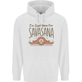 Im Just Here for the Savasana Funny Yoga Childrens Kids Hoodie White