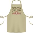 Im Just Here for the Savasana Funny Yoga Cotton Apron 100% Organic Khaki