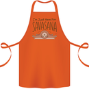 Im Just Here for the Savasana Funny Yoga Cotton Apron 100% Organic Orange