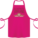 Im Just Here for the Savasana Funny Yoga Cotton Apron 100% Organic Pink