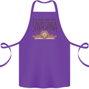 Im Just Here for the Savasana Funny Yoga Cotton Apron 100% Organic Purple