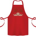 Im Just Here for the Savasana Funny Yoga Cotton Apron 100% Organic Red