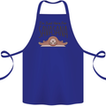 Im Just Here for the Savasana Funny Yoga Cotton Apron 100% Organic Royal Blue