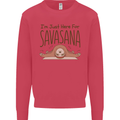 Im Just Here for the Savasana Funny Yoga Kids Sweatshirt Jumper Heliconia