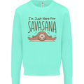 Im Just Here for the Savasana Funny Yoga Kids Sweatshirt Jumper Peppermint