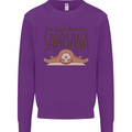 Im Just Here for the Savasana Funny Yoga Kids Sweatshirt Jumper Purple