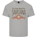 Im Just Here for the Savasana Funny Yoga Kids T-Shirt Childrens Sports Grey