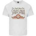 Im Just Here for the Savasana Funny Yoga Kids T-Shirt Childrens White