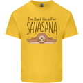 Im Just Here for the Savasana Funny Yoga Kids T-Shirt Childrens Yellow