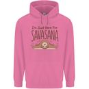 Im Just Here for the Savasana Funny Yoga Mens 80% Cotton Hoodie Azelea