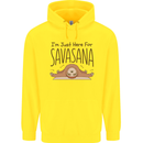 Im Just Here for the Savasana Funny Yoga Mens 80% Cotton Hoodie Yellow