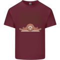 Im Just Here for the Savasana Funny Yoga Mens Cotton T-Shirt Tee Top Maroon
