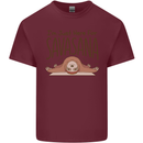 Im Just Here for the Savasana Funny Yoga Mens Cotton T-Shirt Tee Top Maroon
