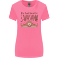Im Just Here for the Savasana Funny Yoga Womens Wider Cut T-Shirt Azalea