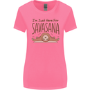 Im Just Here for the Savasana Funny Yoga Womens Wider Cut T-Shirt Azalea