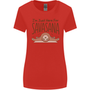 Im Just Here for the Savasana Funny Yoga Womens Wider Cut T-Shirt Red