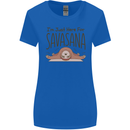 Im Just Here for the Savasana Funny Yoga Womens Wider Cut T-Shirt Royal Blue