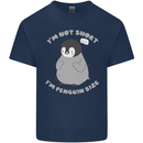 Im Not Short Im Penguine Size Funny Mens Cotton T-Shirt Tee Top Navy Blue