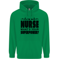 Im a Nurse Whats Your Superpower Nursing Childrens Kids Hoodie Irish Green