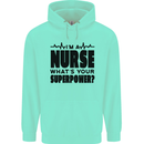 Im a Nurse Whats Your Superpower Nursing Childrens Kids Hoodie Peppermint