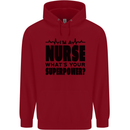 Im a Nurse Whats Your Superpower Nursing Childrens Kids Hoodie Red