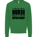 Im a Nurse Whats Your Superpower Nursing Kids Sweatshirt Jumper Irish Green