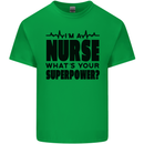 Im a Nurse Whats Your Superpower Nursing Kids T-Shirt Childrens Irish Green