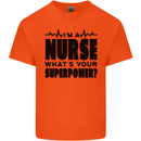 Im a Nurse Whats Your Superpower Nursing Kids T-Shirt Childrens Orange