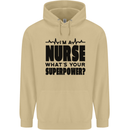 Im a Nurse Whats Your Superpower Nursing Mens 80% Cotton Hoodie Sand