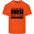 Im a Nurse Whats Your Superpower Nursing Mens Cotton T-Shirt Tee Top Orange