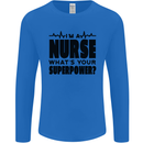 Im a Nurse Whats Your Superpower Nursing Mens Long Sleeve T-Shirt Royal Blue