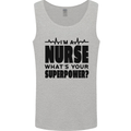 Im a Nurse Whats Your Superpower Nursing Mens Vest Tank Top Sports Grey