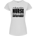 Im a Nurse Whats Your Superpower Nursing Womens Petite Cut T-Shirt White