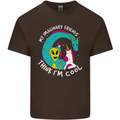 Imaginary Friends Alien Dragon Unicorn Mens Cotton T-Shirt Tee Top Dark Chocolate
