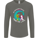 Imaginary Friends Alien Dragon Unicorn Mens Long Sleeve T-Shirt Charcoal