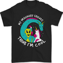 Imaginary Friends Alien Dragon Unicorn Mens T-Shirt 100% Cotton Black