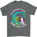 Imaginary Friends Alien Dragon Unicorn Mens T-Shirt 100% Cotton Charcoal